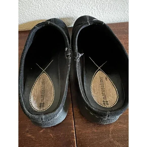 Naturalizer Kaira Clog Mule Shoes Womens 8M Black Suede Comfort Slip On Solid - Picture 7 of 11